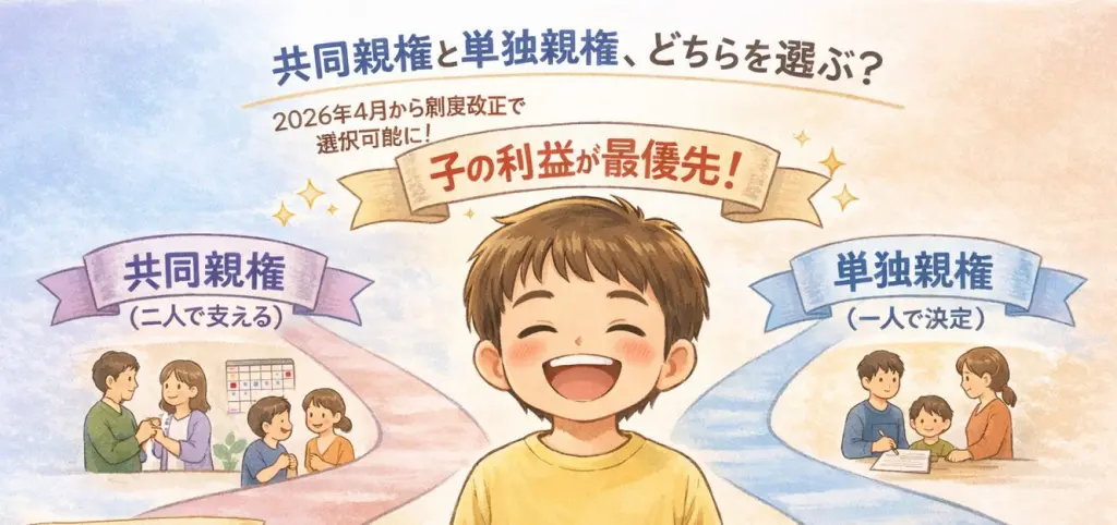 ㉝ 共同親権と単独親権、どちらを選ぶ？判断のポイント｜【離婚と