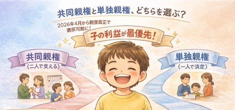 ㉝　共同親権と単独親権、どちらを選ぶ？判断のポイント｜【離婚と子ども】藤沢市の行政書士
